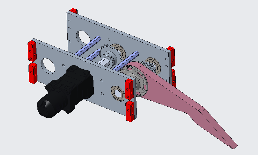 Closer look at lifter mechanism and sprocket drive